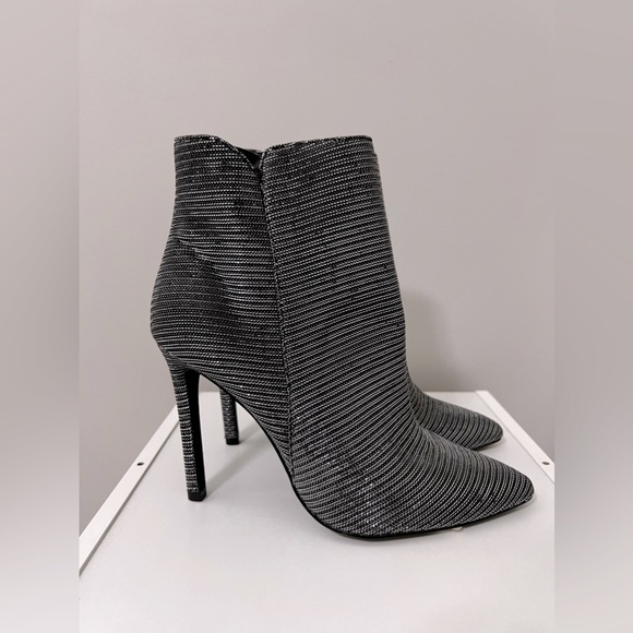 Call It Spring Silver Ankle Boots - Picture 2 of 4